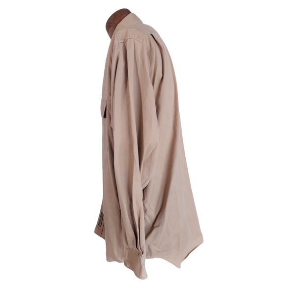 VTG ABERCROMBIE & FITCH Men's Tan Fine Wale Corduroy Safari Shirt Size Medium - Picture 5 of 11